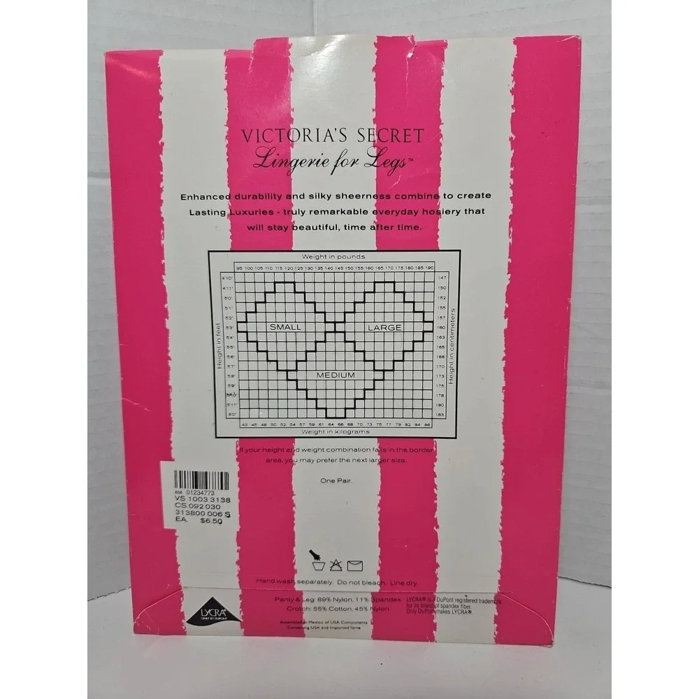 Victoria's Secret Lasting Luxuries Sheer To Waist CREAM‎ Pantyhose Size S Silky